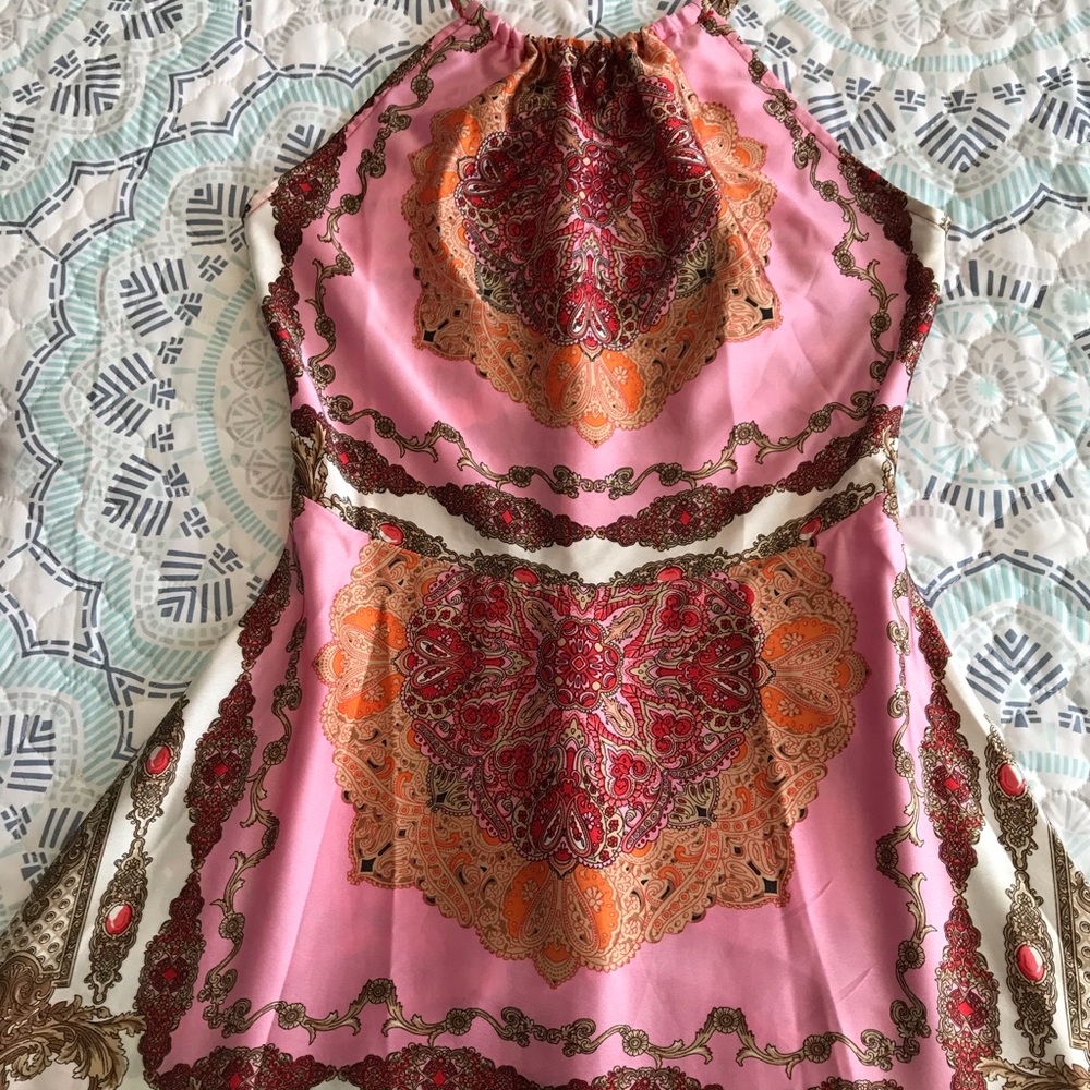 Pink flowing maxi